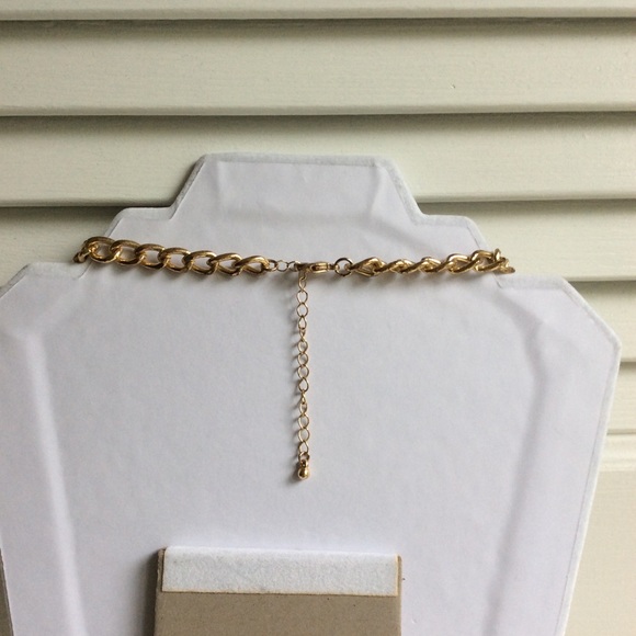 Statement Necklace w/Black Beads & Gold Circles. - Picture 2 of 7